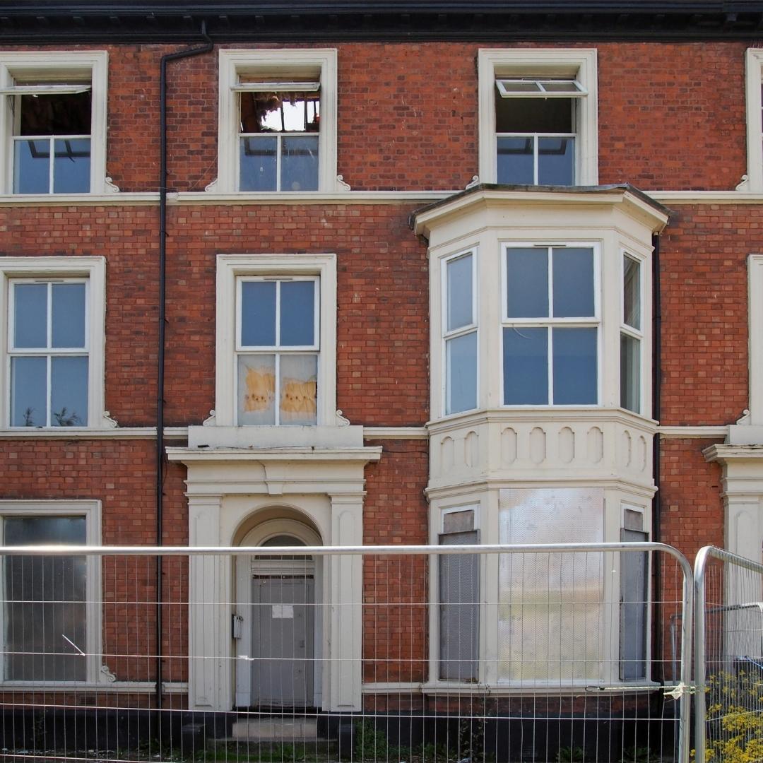 Residential boarding up in Camden